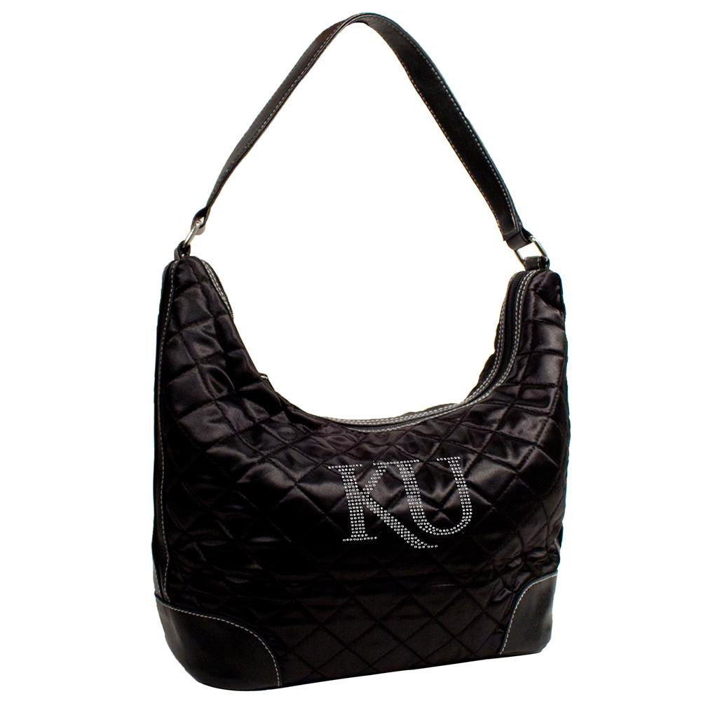 Kansas Jayhawks NCAA Sport Noir Quilted Hobo