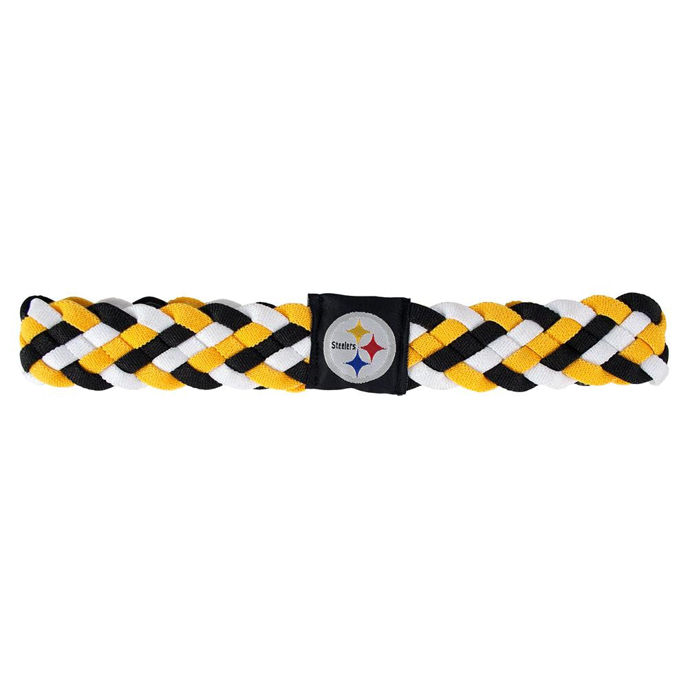 Pittsburgh Steelers NFL Braided Head Band 6 Braid