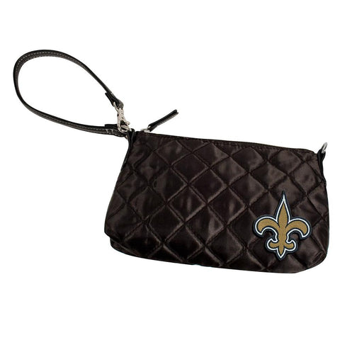 New Orleans Saints NFL Quilted Wristlet (Black)