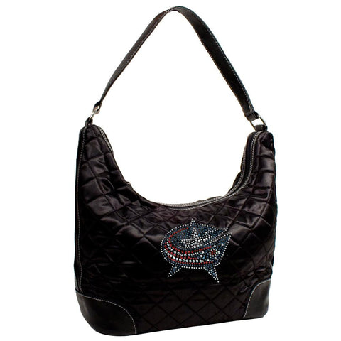 Columbus Blue Jackets NHL Sport Noir Quilted Hobo