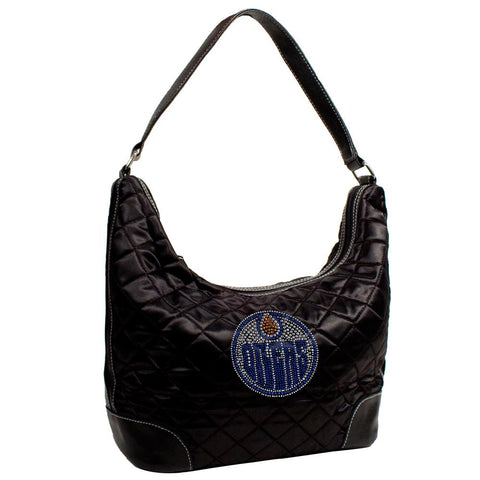 Edmonton Oilers NHL Sport Noir Quilted Hobo