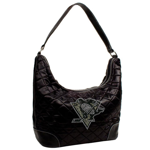 Pittsburgh Penguins NHL Sport Noir Quilted Hobo