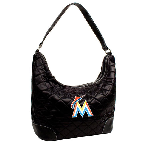 Miami Marlins MLB Quilted Hobo (Black)