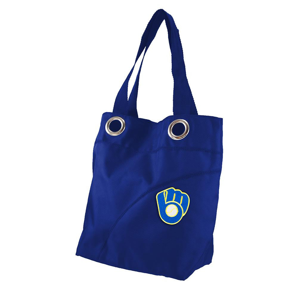 Milwaukee Brewers MLB Color Sheen Tote (Navy)