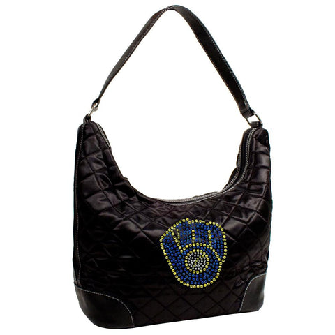 Milwaukee Brewers MLB Sport Noir Quilted Hobo