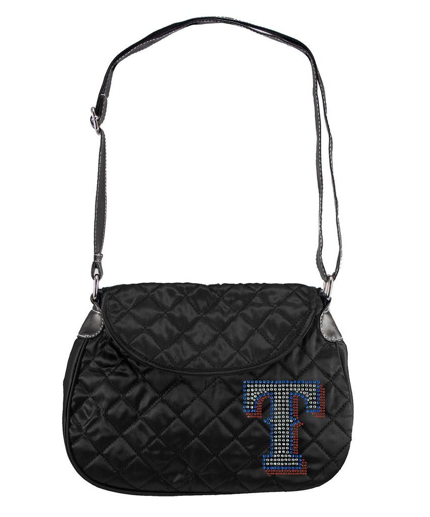 Texas Rangers MLB Sport Noir Quilted Saddlebag