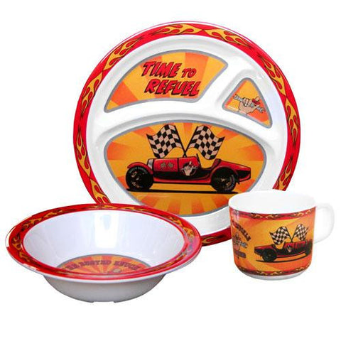 Busted Knuckle Garage Time to Refuel Child's 5 Piece Dish Set
