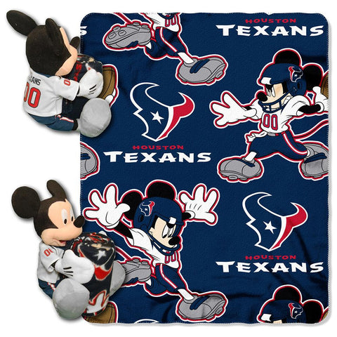 Houston Texans NFL Mickey Mouse with Throw Combo
