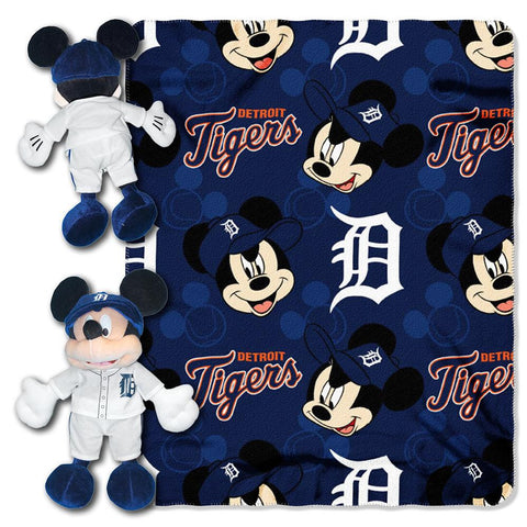 Detroit Tigers MLB Mickey Mouse with Throw Combo