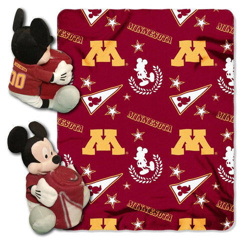 Minnesota Golden Gophers NCAA Mickey Mouse with Throw Combo
