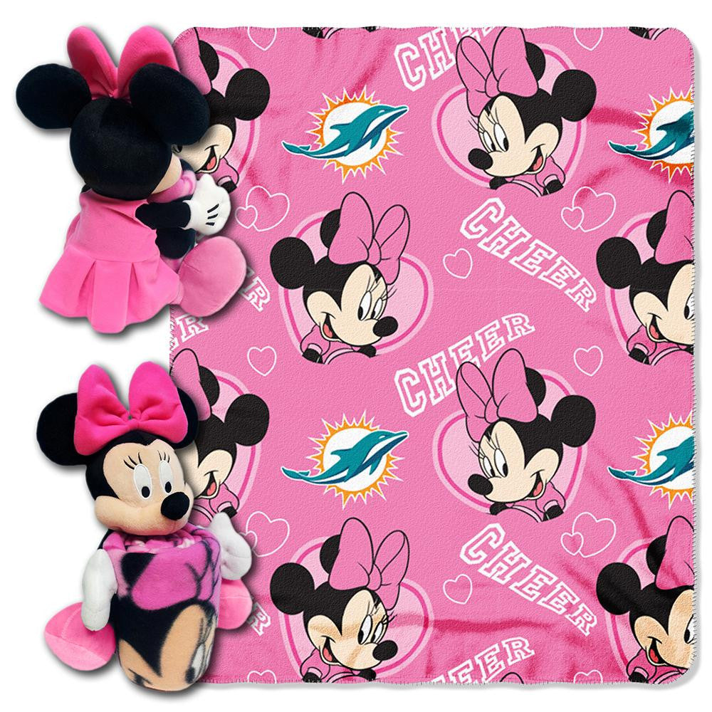 Miami Dolphins NFL Minnie Mouse with Throw Combo