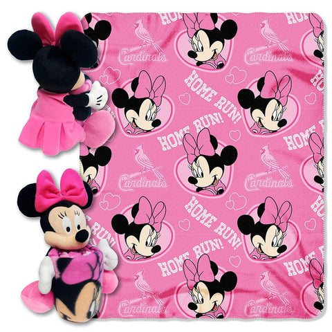St. Louis Cardinals MLB Minnie Mouse with Throw Combo
