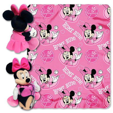 New York Yankees MLB Minnie Mouse with Throw Combo