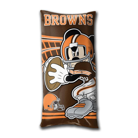 Cleveland Browns NFL Mickey Folded Body Pillow (18in x 36in)