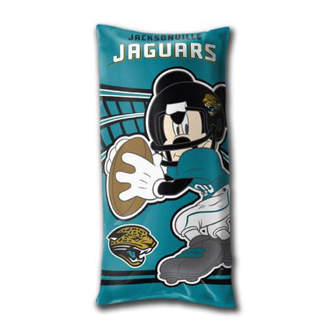 Jacksonville Jaguars NFL Mickey Folded Body Pillow (18in x 36in)