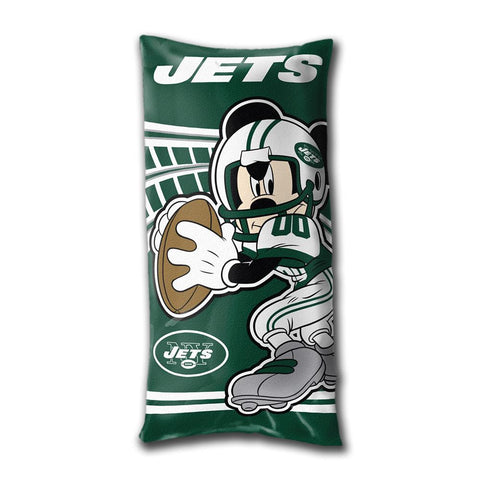 New York Jets NFL Mickey Folded Body Pillow (18in x 36in)