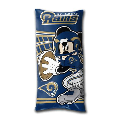 St. Louis Rams NFL Mickey Folded Body Pillow (18in x 36in)