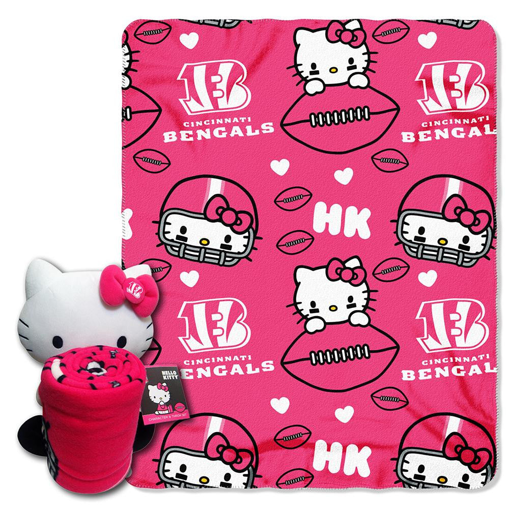 Cincinnati Bengals NFL Hello Kitty with Throw Combo