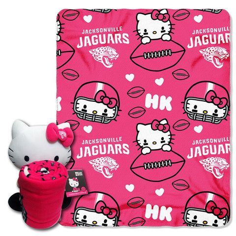 Jacksonville Jaguars NFL Hello Kitty with Throw Combo