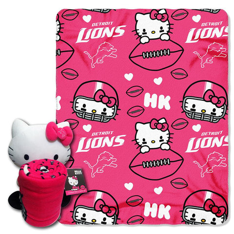 Detroit Lions NFL Hello Kitty with Throw Combo