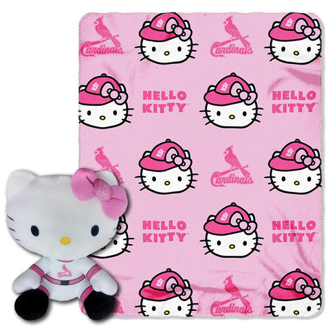 St. Louis Cardinals MLB Hello Kitty with Throw Combo