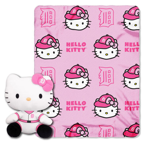 Detroit Tigers MLB Hello Kitty with Throw Combo