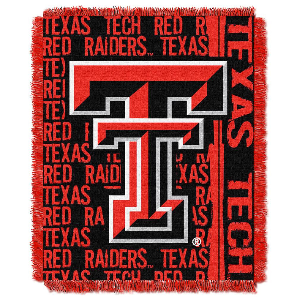Texas Tech Red Raiders NCAA Triple Woven Jacquard Throw (Double Play Series) (48x60)