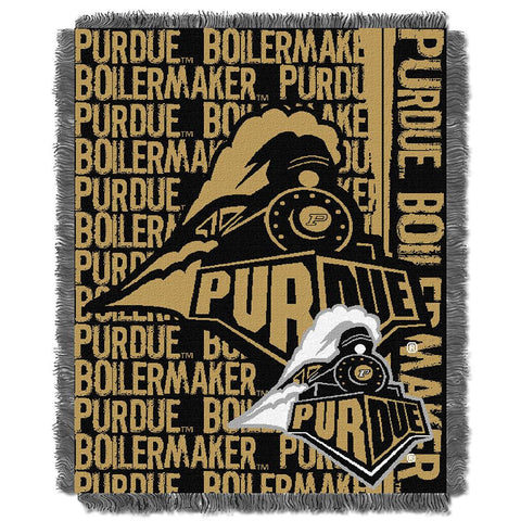 Purdue Boilermakers NCAA Triple Woven Jacquard Throw (Double Play Series) (48x60)