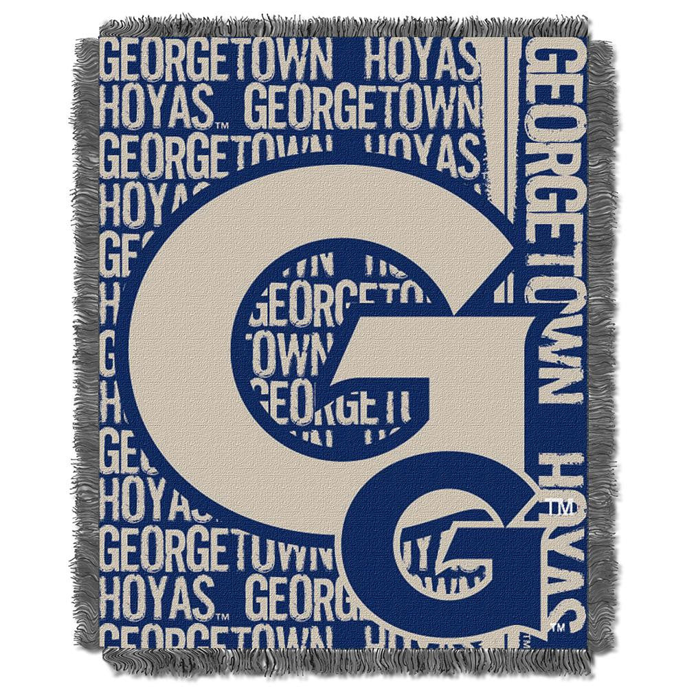 Georgetown Hoyas NCAA Triple Woven Jacquard Throw (Double Play Series) (48x60)
