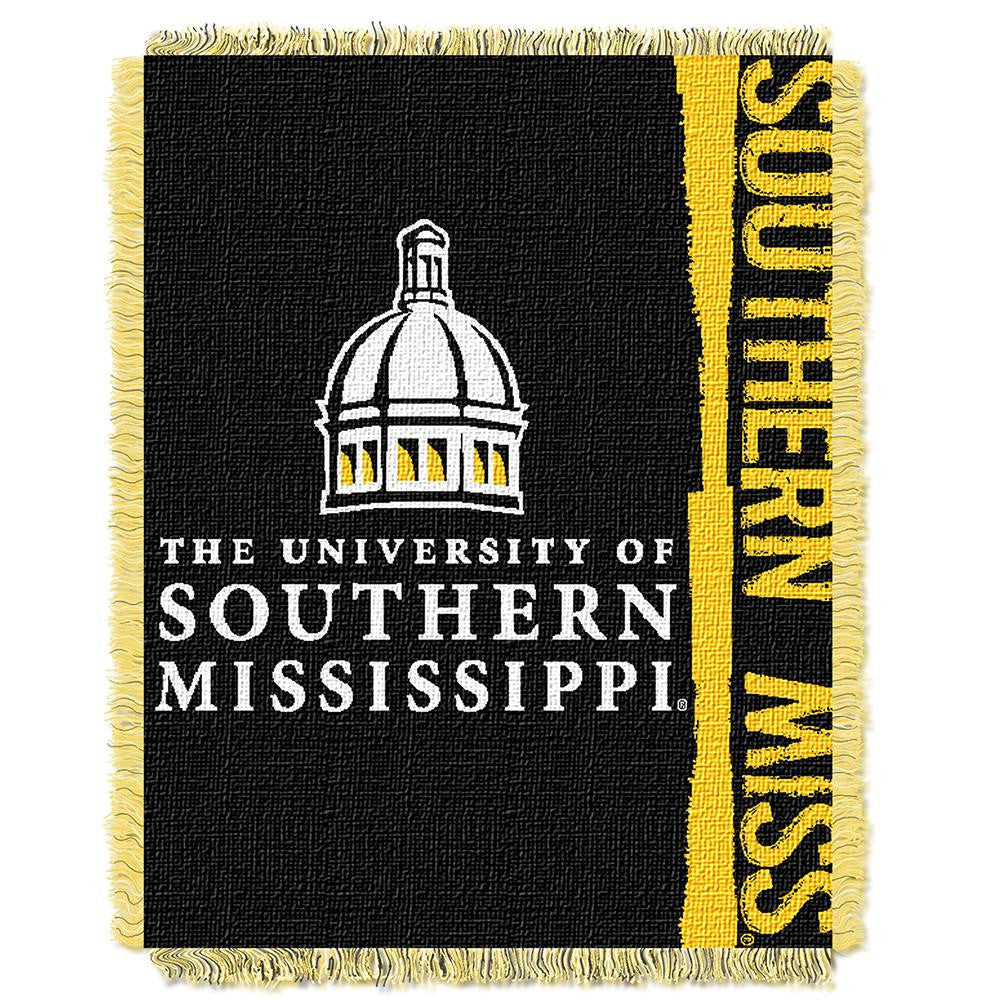 Southern Mississippi Eagles NCAA Triple Woven Jacquard Throw (Double Play Series) (48x60)
