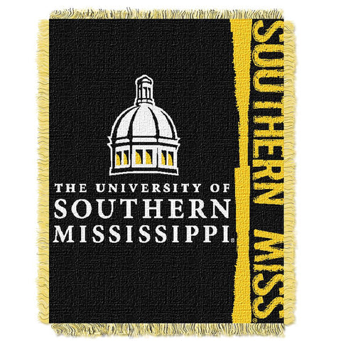 Southern Mississippi Eagles NCAA Triple Woven Jacquard Throw (Double Play Series) (48x60)