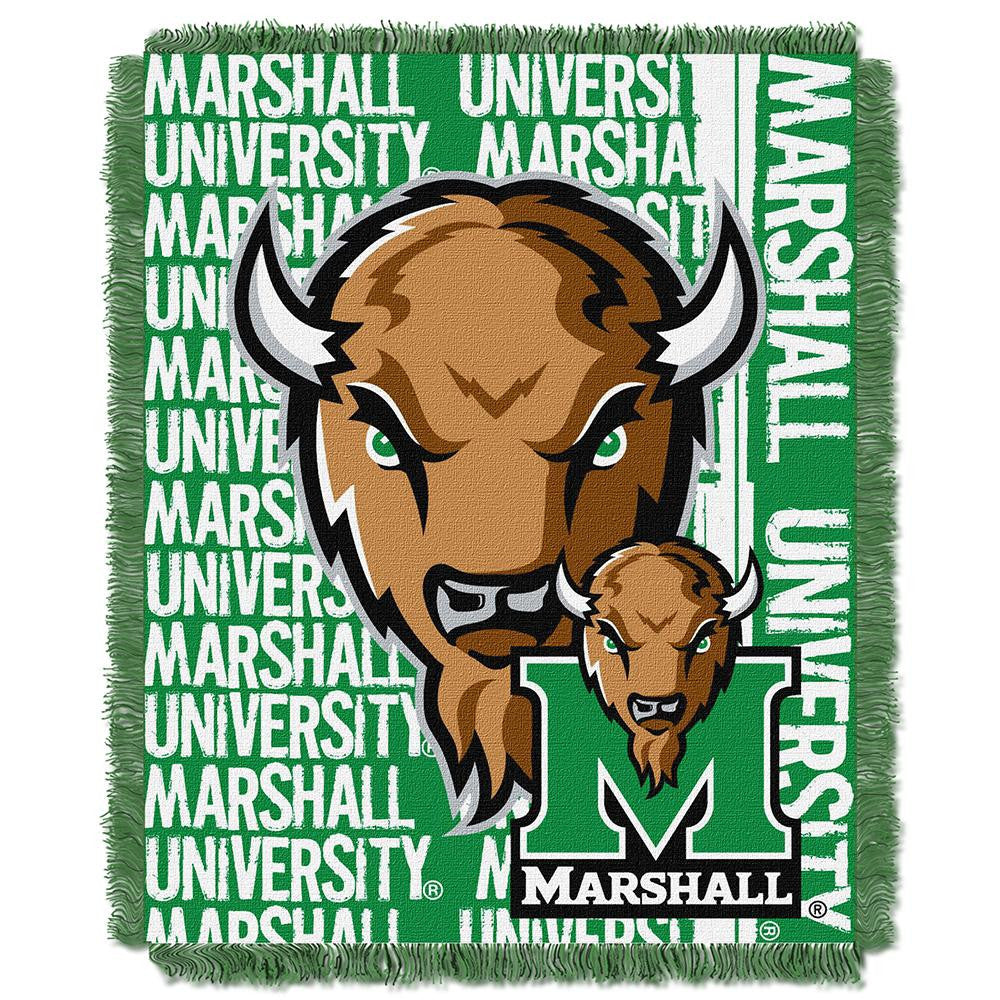 Marshall Thundering Herd NCAA Triple Woven Jacquard Throw (Double Play Series) (48x60)