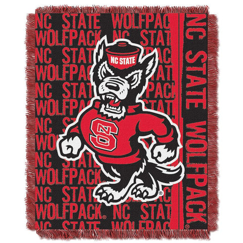 North Carolina State Wolfpack NCAA Triple Woven Jacquard Throw (Double Play Series) (48x60)