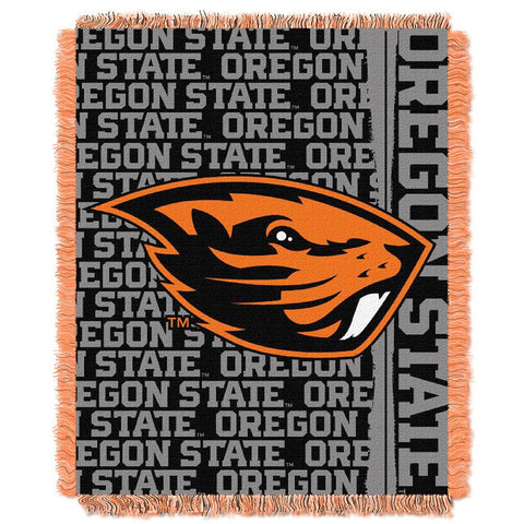 Oregon State Beavers NCAA Triple Woven Jacquard Throw (Double Play Series) (48x60)