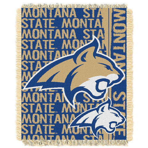Montana State Bobcats NCAA Triple Woven Jacquard Throw (Double Play Series) (48x60)