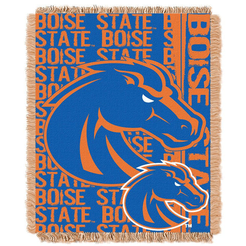 Boise State Broncos NCAA Triple Woven Jacquard Throw (Double Play Series) (48x60)
