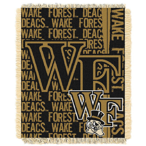 Wake Forest Demon Deacons NCAA Triple Woven Jacquard Throw (Double Play Series) (48x60)