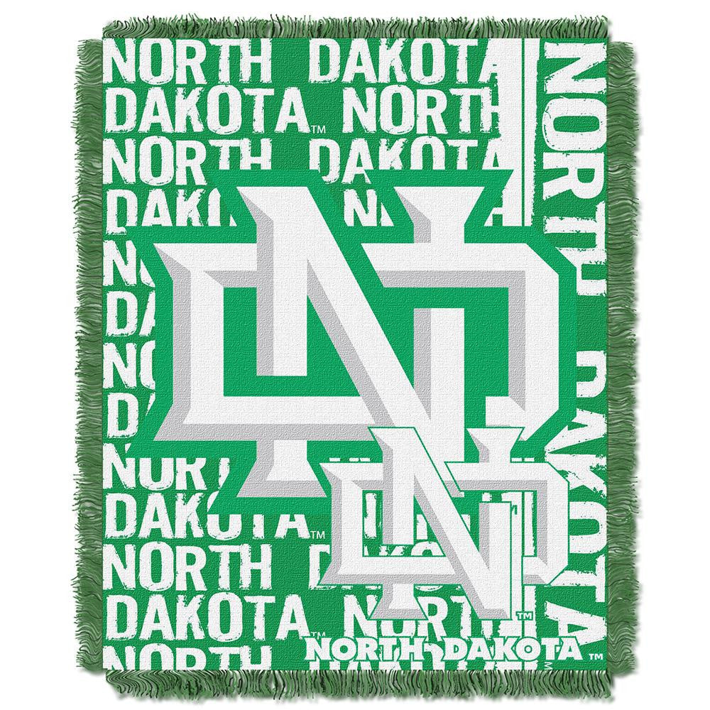 North Dakota Fighting Sioux NCAA Triple Woven Jacquard Throw (Double Play Series) (48x60)