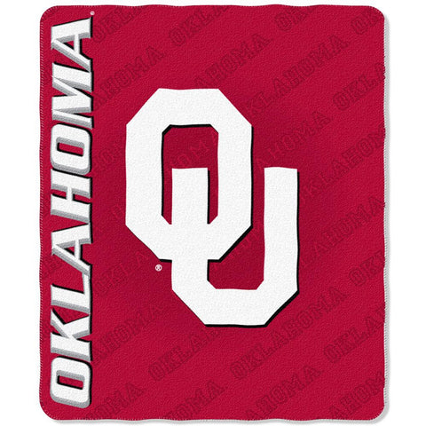 Oklahoma Sooners NCAA Light Weight Fleece Blanket (Mark Series) (50inx60in)