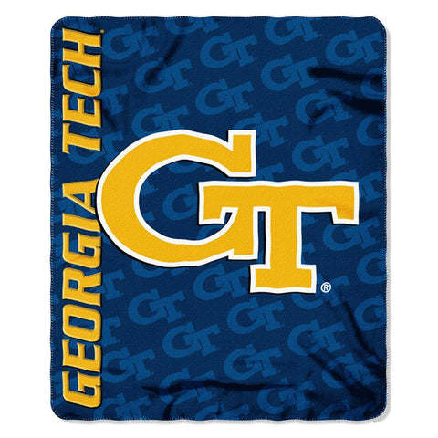 Georgia Tech YellowJackets NCAA Light Weight Fleece Blanket (Mark Series) (50inx60in)