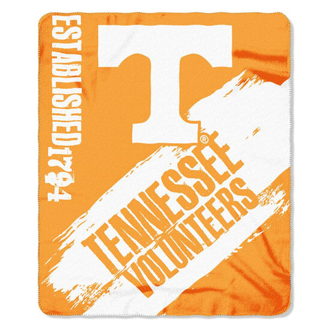 Tennessee Volunteers NCAA Light Weight Fleace Blanket (Paint Series) (50inx60in)