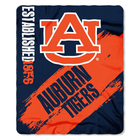 Auburn Tigers NCAA Light Weight Fleace Blanket (Paint Series) (50inx60in)