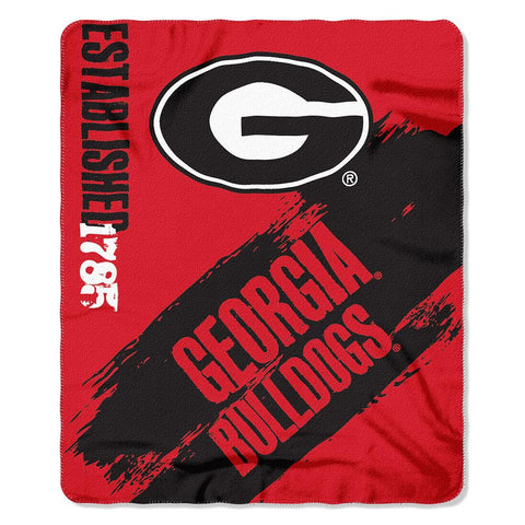 Georgia Bulldogs NCAA Light Weight Fleece Blanket (Painted Series) (50inx60in)
