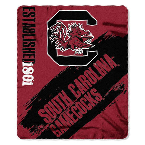 South Carolina Gamecocks NCAA Light Weight Fleece Blanket (Painted Series) (50inx60in)