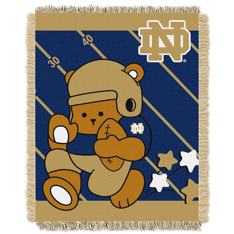 Notre Dame Fighting Irish NCAA Triple Woven Jacquard Throw (Fullback Baby Series) (36x48)