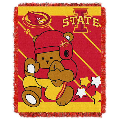 Iowa State Cyclones NCAA Triple Woven Jacquard Throw (Fullback Baby Series) (36x48)