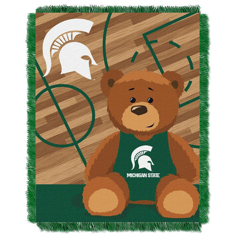 Michigan State Spartans NCAA Triple Woven Jacquard Throw (Fullback Baby Series) (36x48)