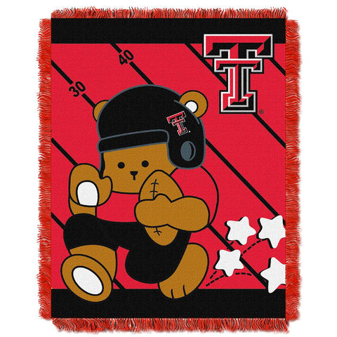 Texas Tech Red Raiders NCAA Triple Woven Jacquard Throw (Fullback Baby Series) (36x48)