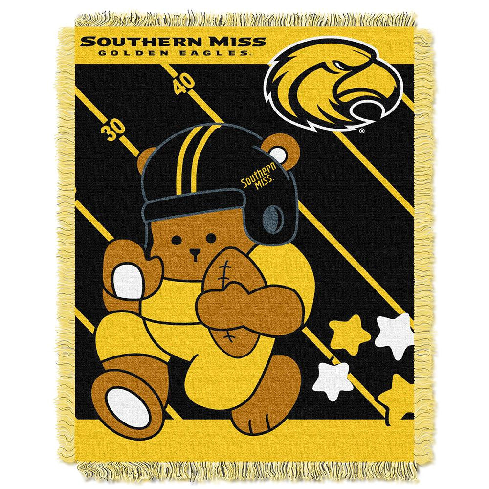 Southern Mississippi Eagles NCAA Triple Woven Jacquard Throw (Fullback Baby Series) (36x48)