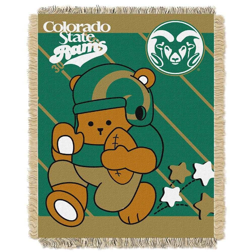 Colorado State Rams NCAA Triple Woven Jacquard Throw (Fullback Baby Series) (36x48)